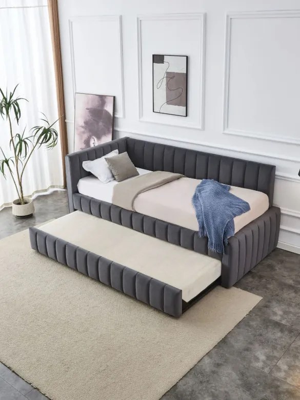 Derby kihúzható ágy szürke 90x200cm