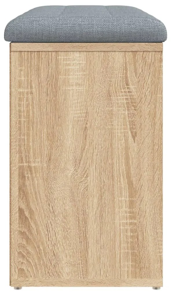sonoma tölgy színű szerelt fa cipőtároló pad 82 x 32 x 50 cm