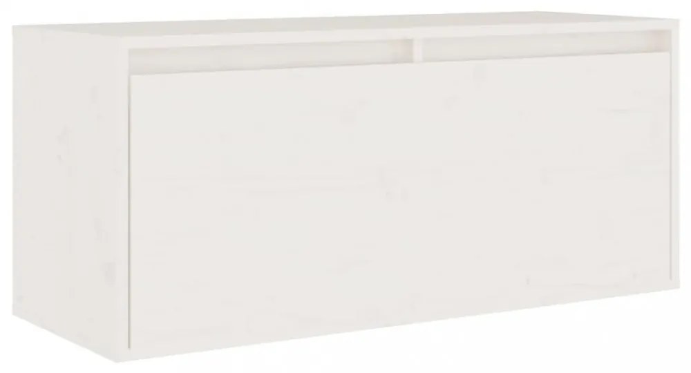 fehér tömör fenyőfa faliszekrény 80 x 30 x 35 cm