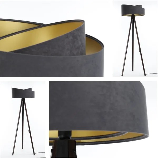 Állólámpa GALAXY 1xE27/60W/230V szürke/wenge