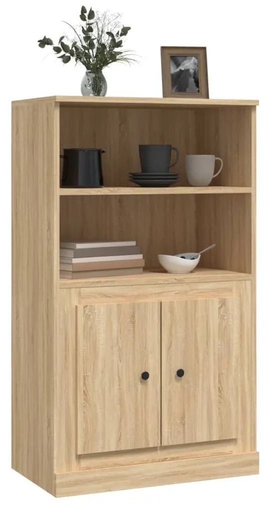 sonoma tölgy szerelt fa magasszekrény 60x35,5x103,5 cm