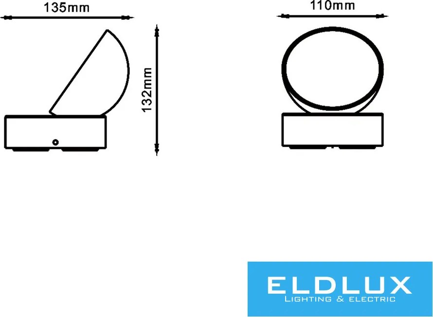 ELDLUX 570-B3C Modern Kültéri Fali Lámpa IP44