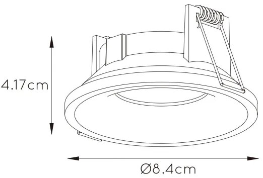 Lucide09923/01/30-Fürdőszobai beépíthető lámpa ZIVA 1xGU10/50W/230V IP44 fekete