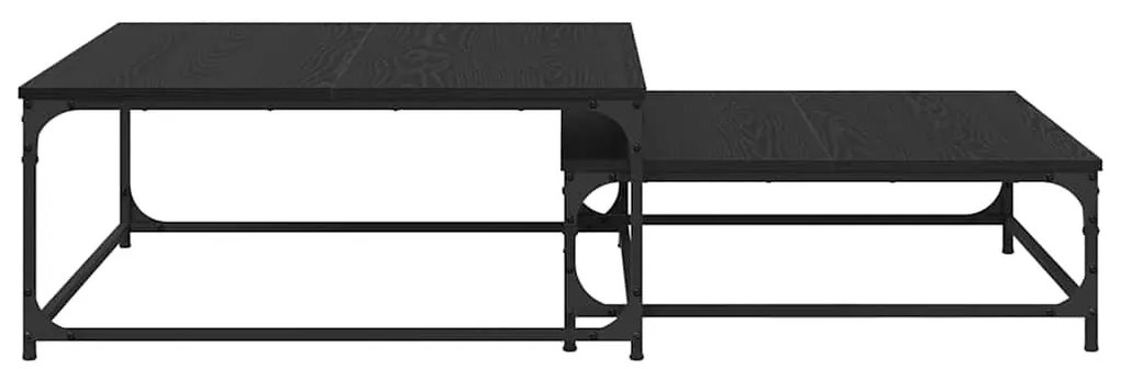 Fészkelt Kávézó Asztal 2 pcs Musta tammi 80 x 8035 x cm Faanyag