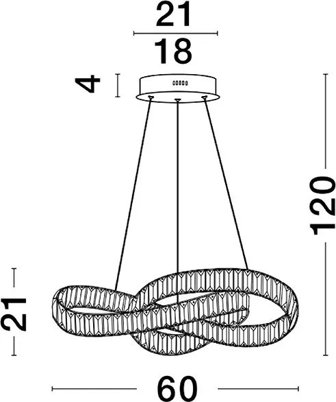 NOVALUCE 9019722 CONCETO Modern Led Függesztett Lámpa LED IP20