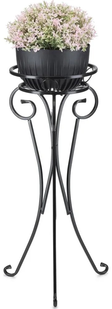 Virágállvány 74x34 cm fekete