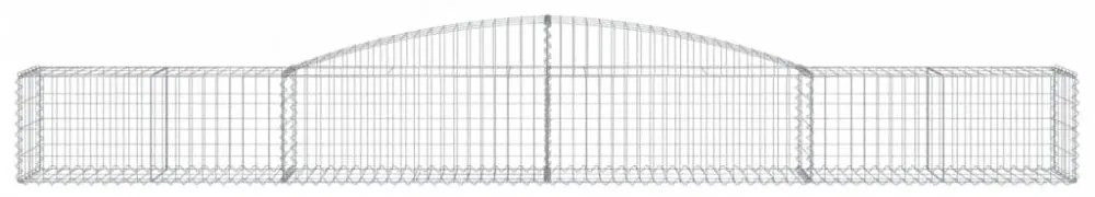 vidaXL 20 db íves horganyzott vas gabion kosár 400x50x40/60 cm
