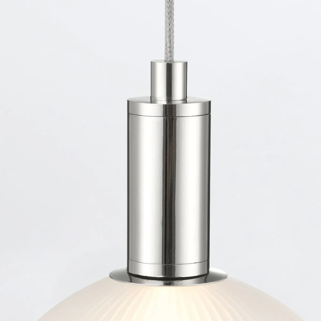 Quintiesse modern függeszték palmas fehér polírozott nikkel elsqn-palmas-1mp-pn