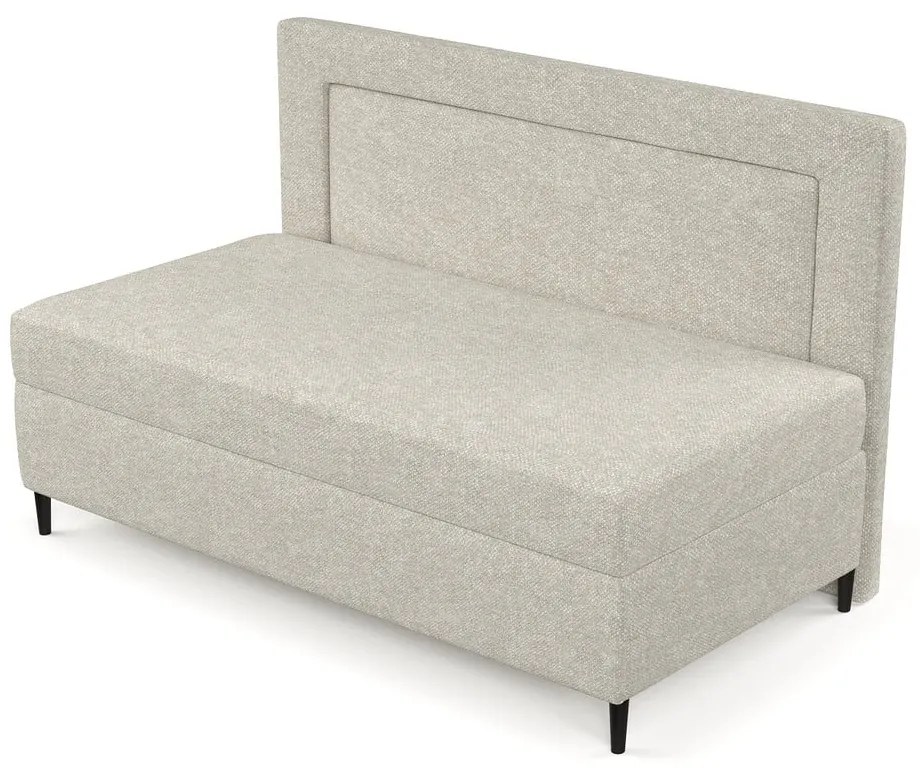 Szürkésbézs kárpitozott egyszemélyes ágy 90x200 cm Alba – Maison de Rêve