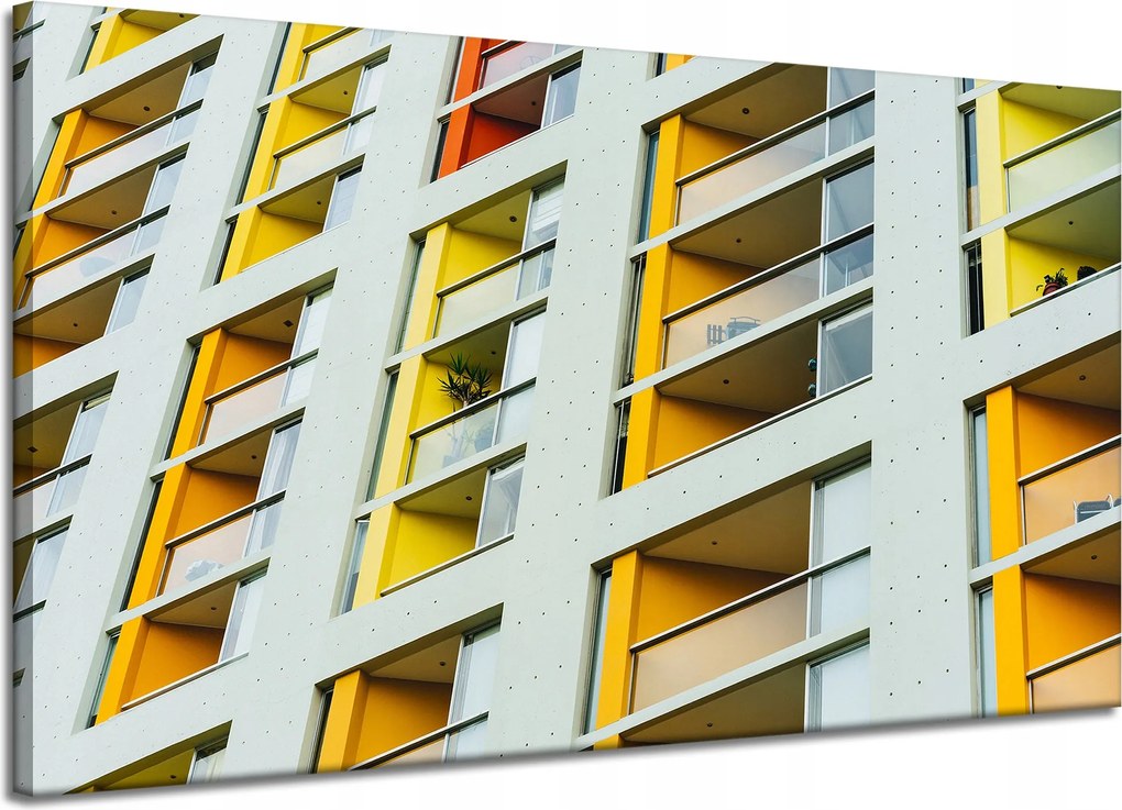 Vászonkép Blokk Lakás Épület Városépítészet 120x70