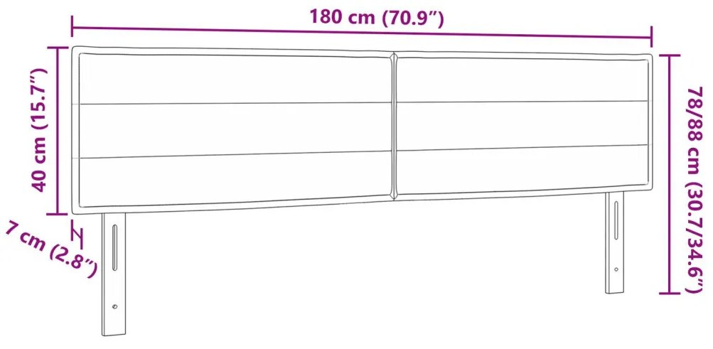 Fejtámla vonal design Krém 180 cm Szövet