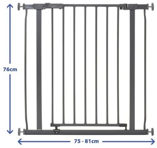 Dreambaby - Biztonsági korlát AVA 75-81 cm szürke