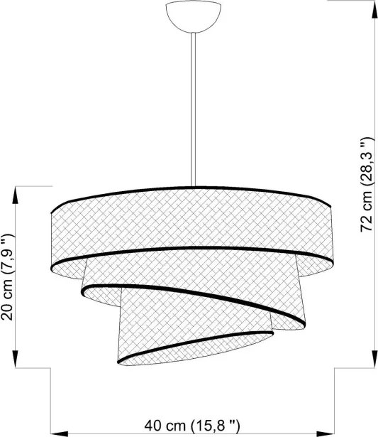 Couper függőlámpa, fekete-arany