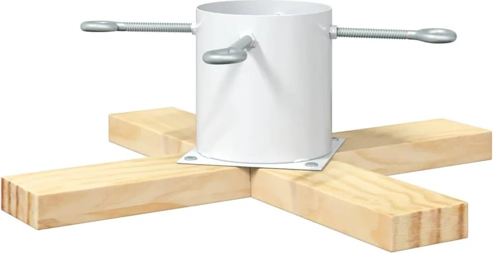 vidaXL Karácsonyfatalp 1.73 Fehér 50 x 50 x 16 cm Tömör fenyőfa