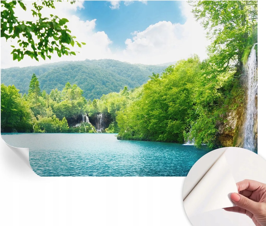 Dekoratív Öntapadós Tapéta Divatos Minták Természetes vízesés 152x104 cm