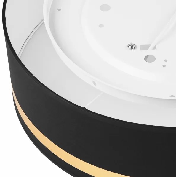 Mennyezeti lámpa SIRJA STRIPE 4xE27/15W/230V átm. 45 cm fekete