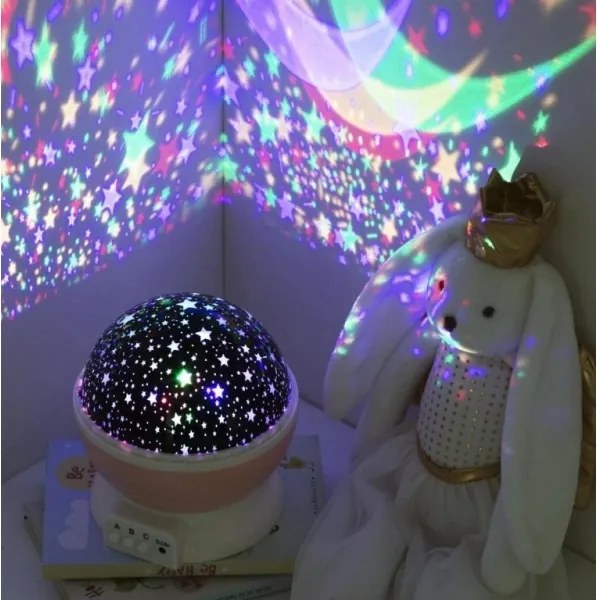 Atmosphera - LED gyerek projektor 3xAA rózsaszín