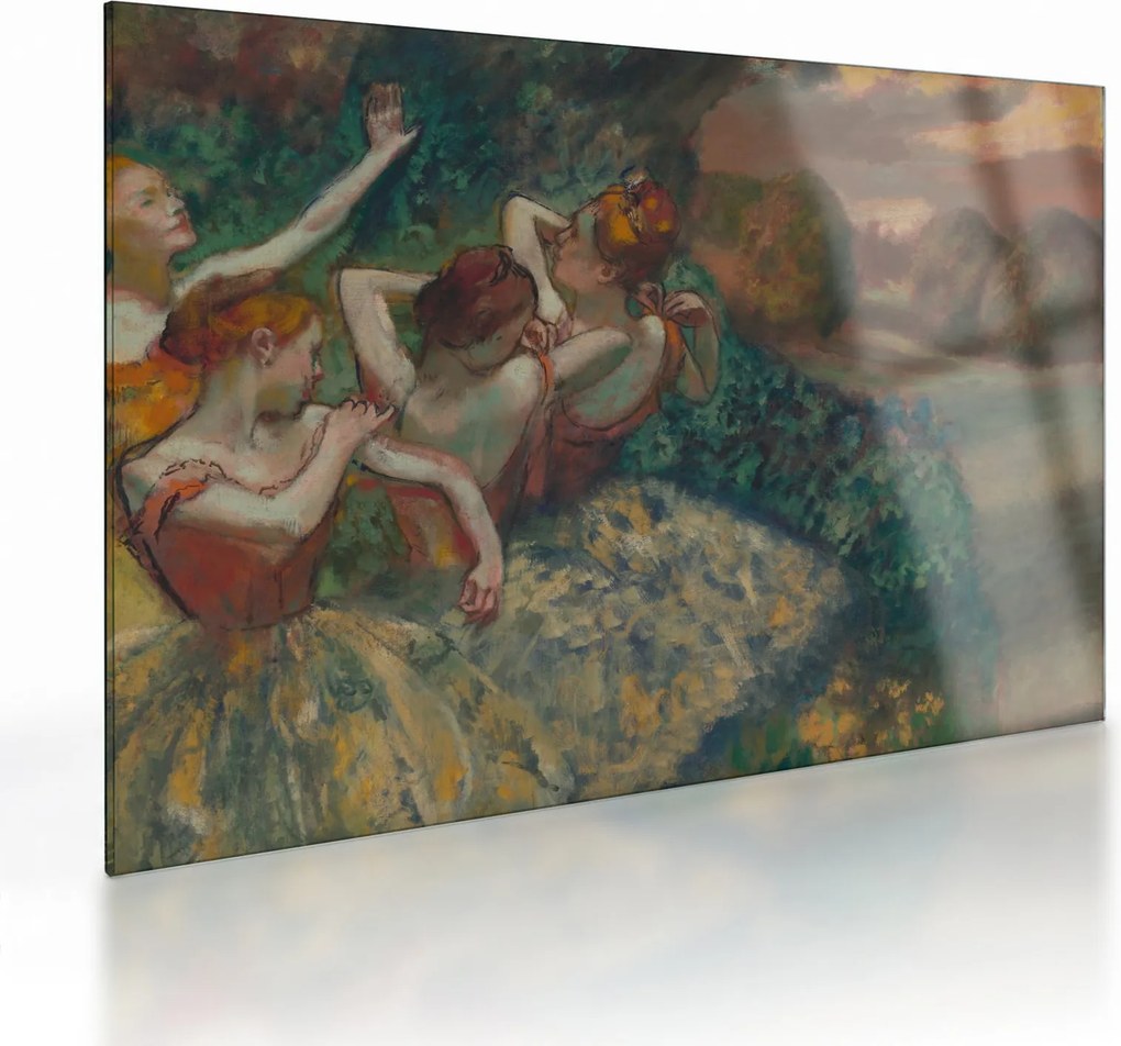 Üveg kép - Edgar Degas, Four Dancers, reprodukciók (70x50 cm)