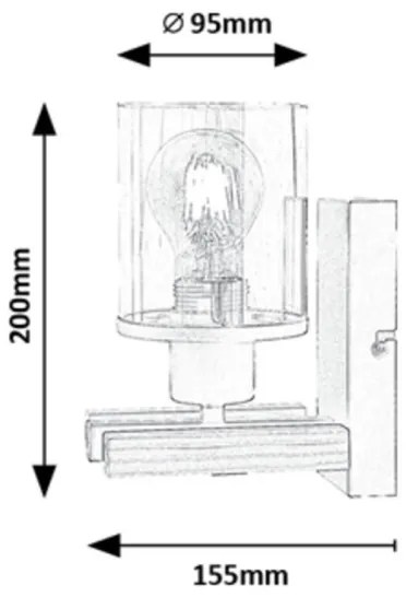 Rabalux 71080 - NIYLAH fali lámpa 1xE27/25W/230V
