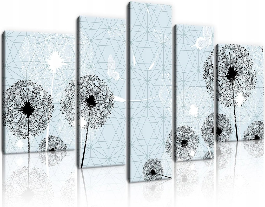 Vászonkép 170x100 Pitypang könnyedség repülés álom tavasz nyár természet