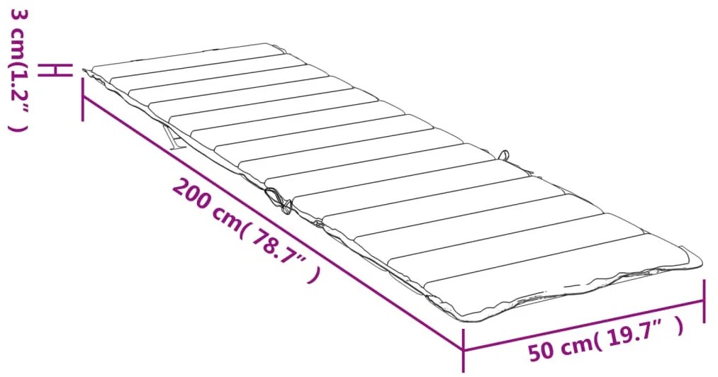 élénkzöld oxford szövet napozóágy párna 200 x 50 x 3 cm