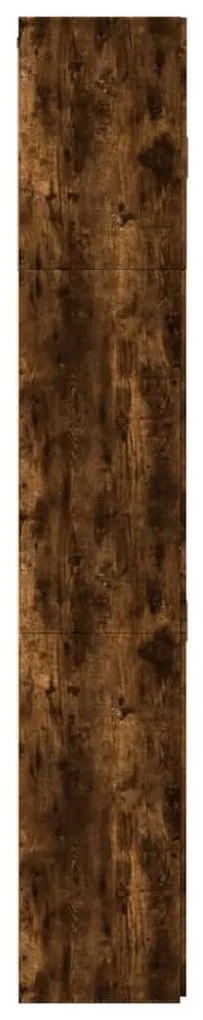 füstös tölgy színű szerelt fa magasszekrény 80 x 42,5 x 249 cm