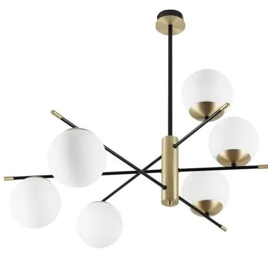 Ideal Lux - Csillár rúdon GOURMET 6xE14/28W/230V átm. 100 cm arany