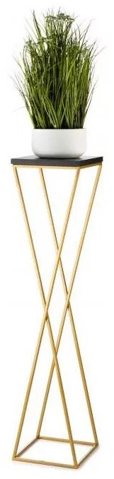 LOFT virágtartó állvány 100x24 cm arany/fekete