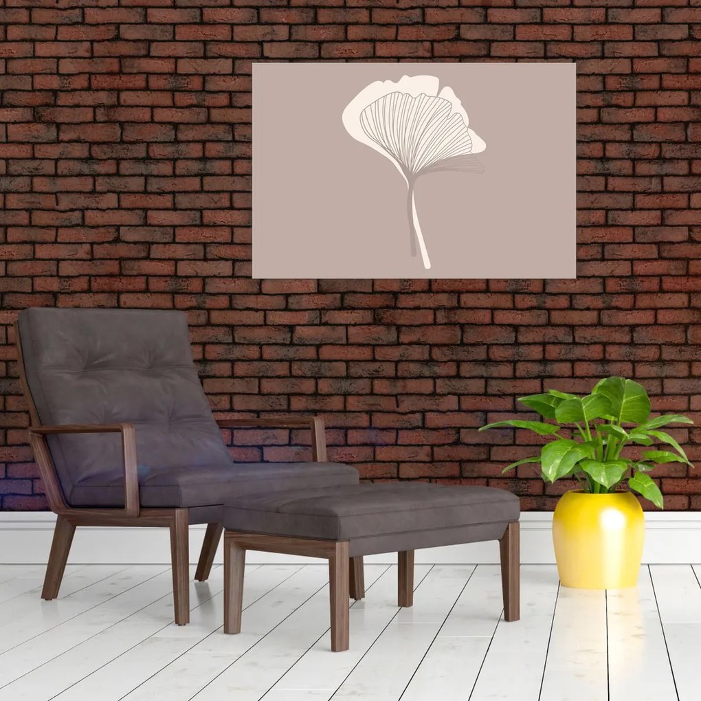 Kép - Bézs színű levelek N⁰3 (90x60 cm)