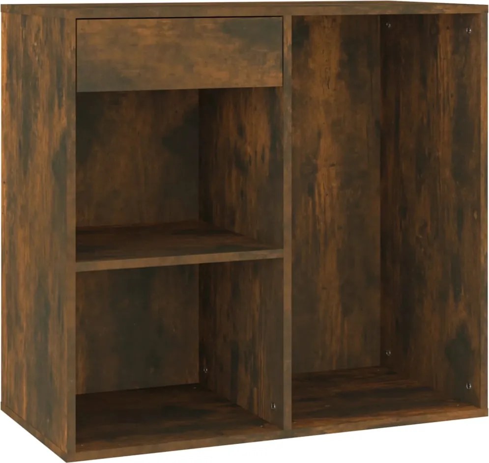 vidaXL füstös tölgy színű szerelt fa pipereszekrény 80 x 40 x 75 cm