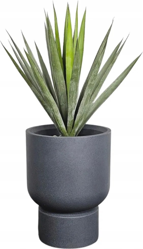 Baso lábas virágtartó 51x40 cm antracit fedő a nappaliba a teraszra