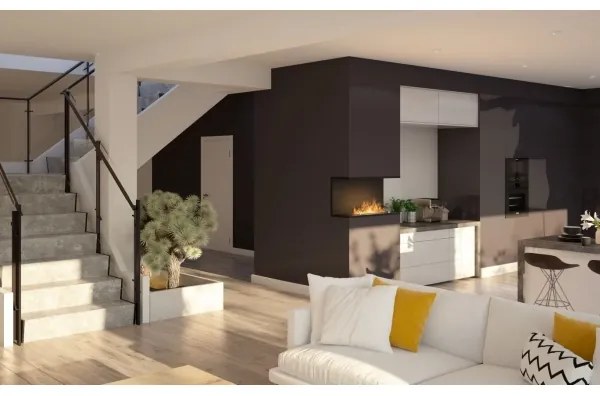 InFire - Beépíthető BIO kandalló 80x45 cm 3kW fekete