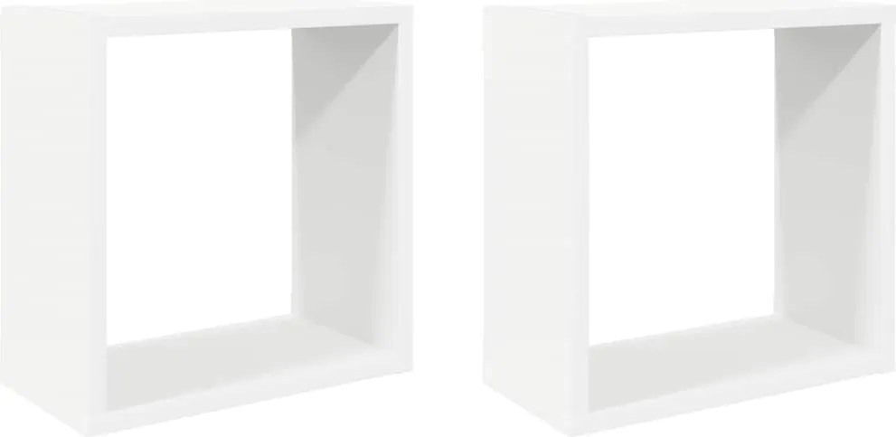 vidaXL 2 db fehér fali kockapolc 30 x 15 x 30 cm
