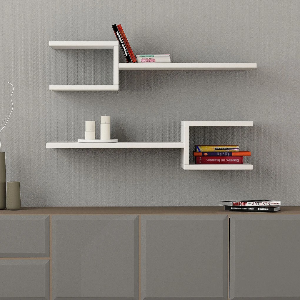 Fali polc Fork - White