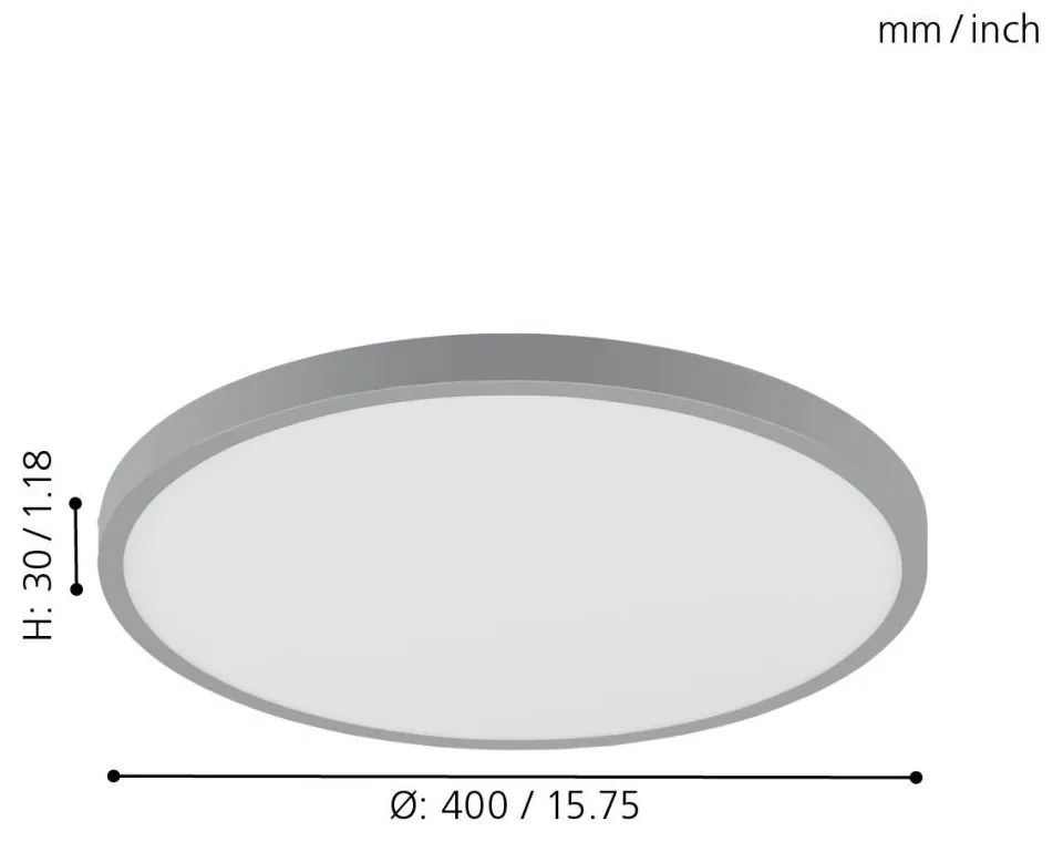 Eglo Fueva 1 97263 mennyezeti lámpa, 25W LED, 3000K, 2500lm