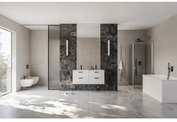 Ravak X070460 - Mosdócsaptelep CHROME 17,7 cm fekete