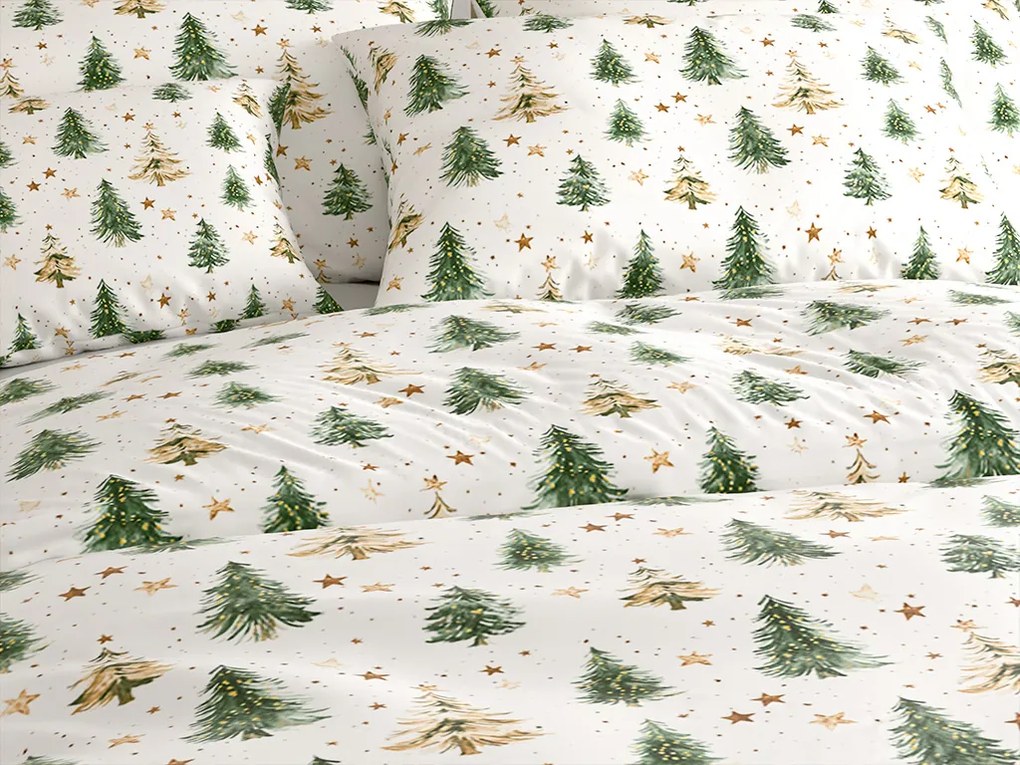 Pamut ágynemű CHRISTMAS FOREST színes kivitel Ágyneműhuzat mérete: 70 x 90 cm | 140 x 220 cm