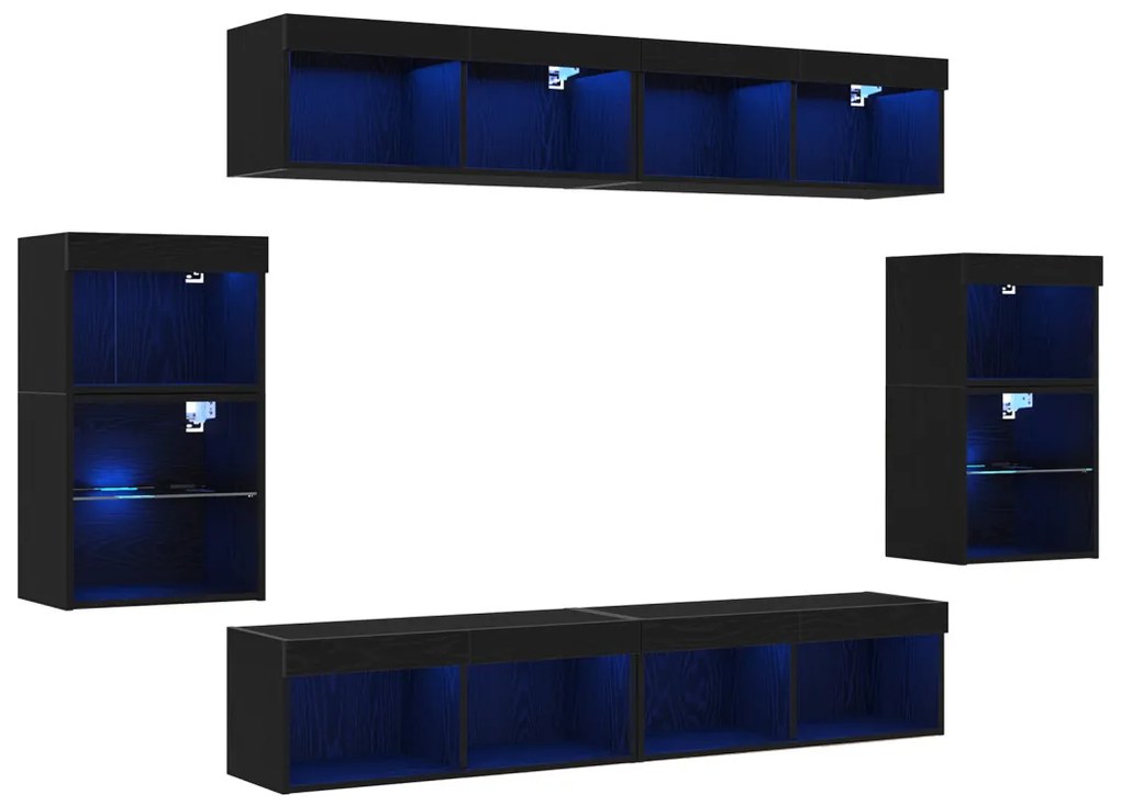 Lebegő polc 2 db Fekete tölgy 40x28,5x40 cm MDF
