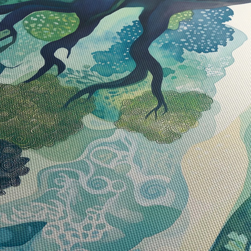 Kép – Az életfa zöld lombkoronája (90x60 cm)