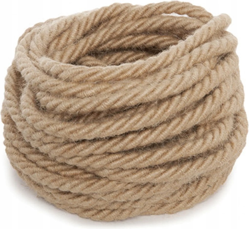 Jutakötél 20 mm x 3 m. Erős, csavart, natúr. Otthon, kert, Diy!!