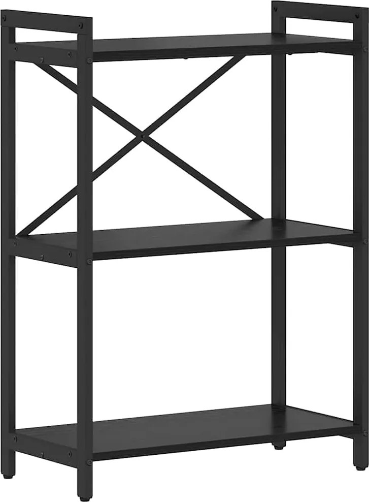 vidaXL Könyvespolc Fekete tölgy 60 x 30 x 85 cm Faanyag