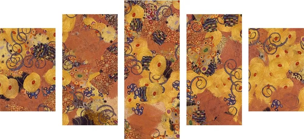 5 részes kép absztrakció ihlette G. Klimt