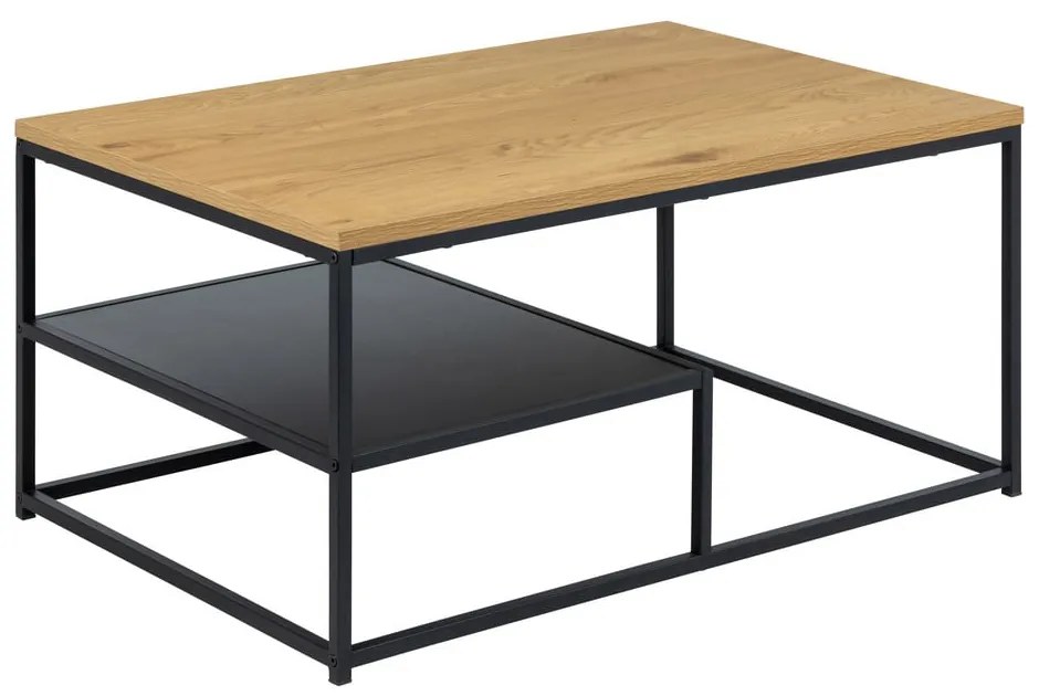 Natúr színű dohányzóasztal tölgyfa dekoros asztallappal 60x90 cm Gila – Actona