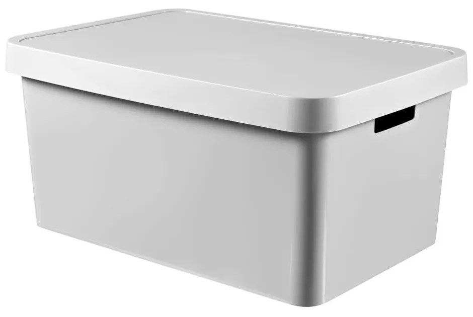 Infinity szürke tárolódoboz fedéllel, 45 l - Curver