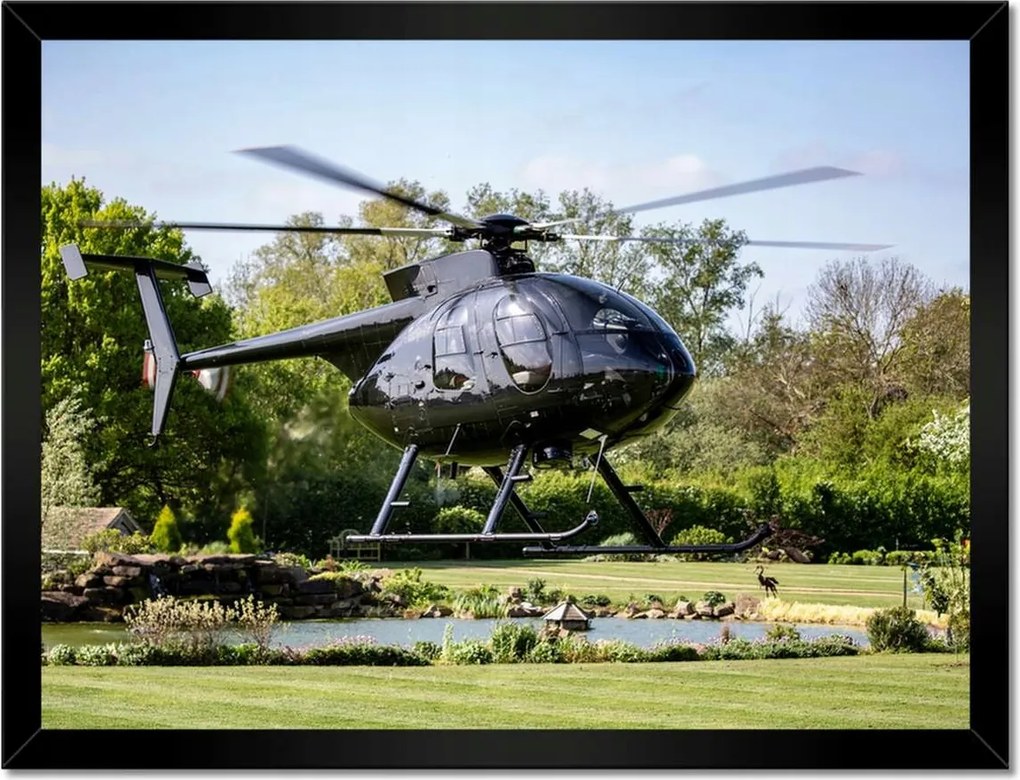 Poszterek keretben 40x30 Fekete helikopter