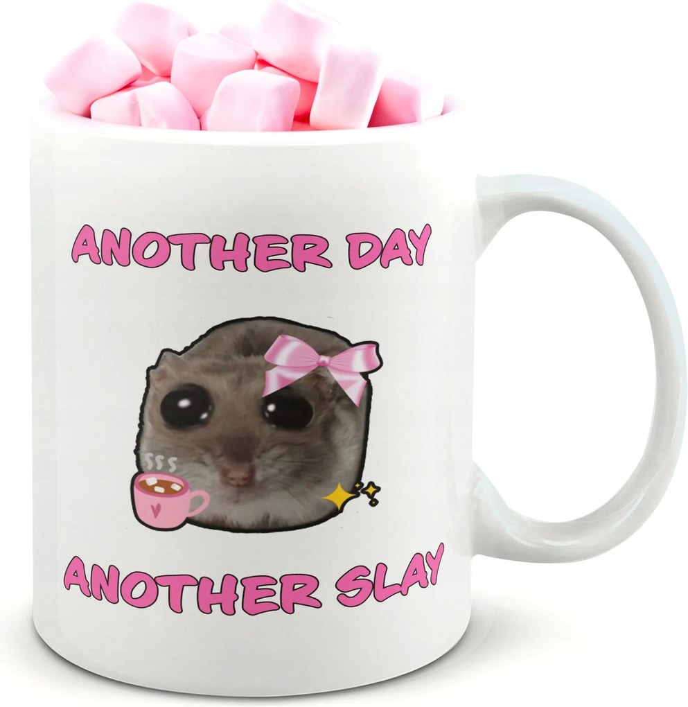 Kerámia bögre 330 ml Hörcsög Another Day Another Slay Viral Tiktok Mémek
