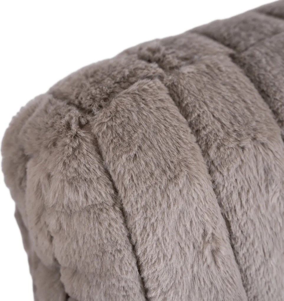 Dönthető fotel szürke plüss szövet, RAUL