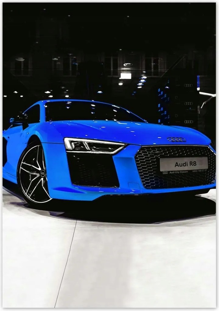 Poszterek 70x100 Kék Audi Audica R8