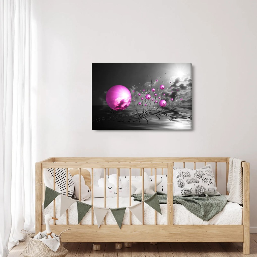 Rózsaszín gömbök képe (90x60 cm)