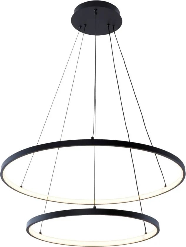 ZUMA LINE 18140BK-2 BRENO Modern Led Függesztett Lámpa Fekete LED IP20